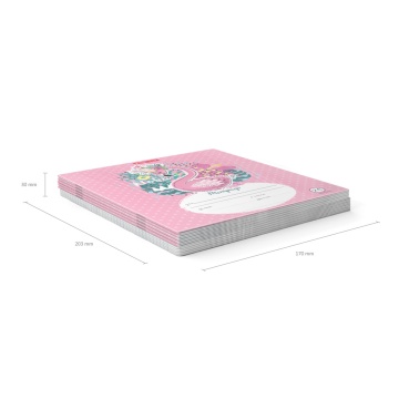 Тетрадь школьная ученическая ErichKrause Flamingo, 24 листа, линейка (в плёнке по 10 шт.)