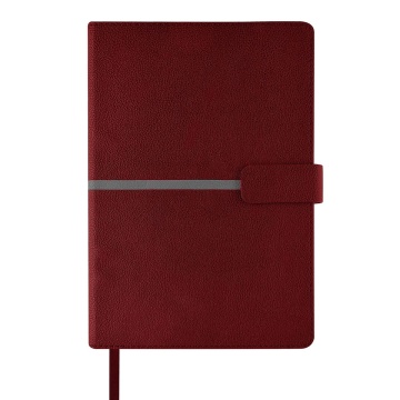 Ежедневник недат. А5 136л., кожзам, тв.пер. "Lyon. Красный" ляссе
