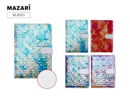 Блокнот BEAUTIFUL TREASURE 13,3 х 18,8 см, 80 л., внутренний блок в клетку, плотность бумаги 70г.м2, 4 дизайна в ассортименте, ОПП-упаковка