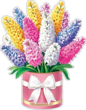 Украшение на скотче 26*26см "Букет"