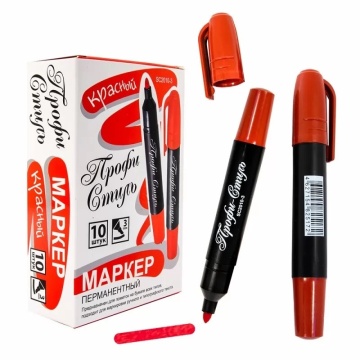 Маркер перманентный круглый наконечник 3.0мм красный "Классик" Профи-Стиль SC2010-3