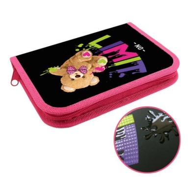 Пенал 1 отд. с 1-ой откид.пл. (190*130*27) молния, лам.картон "Плюшевый мишка"