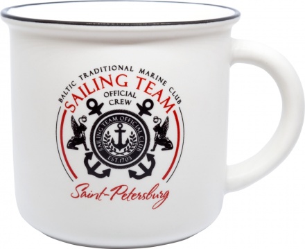Кружка сувенирная  350мл, СПб.Морск.клуб, фарфор