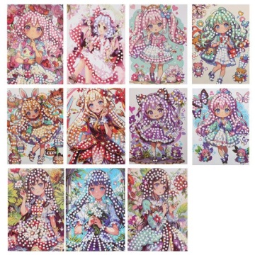 Мозаика алмазная по номерам на картоне 23*31см "Девочки" ассорти (частичная выкладка)