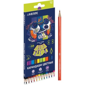 Карандаши цвет. 12цв deVENTE Level Up Game  2М, шестигранные