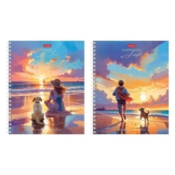 Тетрадь А5 80л ЛИН. гребень Hatber "В хорошей компании" софт-тач, 2диз.в спайке