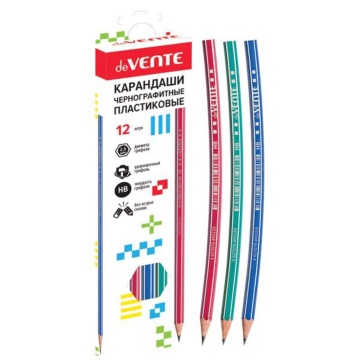 Карандаш deVENTE HB, шестигр., пластик. корп.