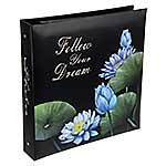 Фотоальбом 500 фото 10*15см 3 кольца, черные страницы