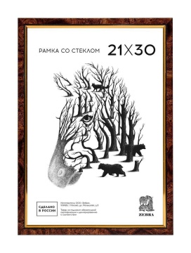 Фоторамка пластик 21*30 201 (Коричневый)