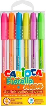 Набор гелевых ручек Carioca 6 цв. "Fiorella" металлик цвет чернил