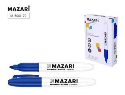 Маркер перманентный. СИНИЙ. Пулевидный наконеч, 2 мм.