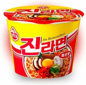Лапша быстрого приготовления "Джин Рамен" (острый вкус) 110гр./банка