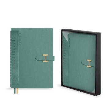 Ежедневник недат. А5 160л. кожзам, тв.пер. "Пристин мятный" хляст, ляссе