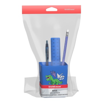 Набор настольный пластиковый ErichKrause Base, Dino Planet, синий