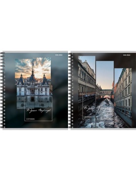 Тетрадь А5  48л кл. гребень Проф-Пресс "Красивая архитектура - 10"