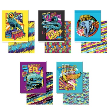 Тетрадь А5 48л кл. Полиграф Принт "Animal Planet" двойн.выб.УФ-лак,конгрев,тисн.фольг.,белизна 100%*