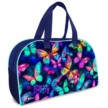 Сумка для внешкольных занятий 35*23*14,5см Оникс "Неоновые бабочки" карман