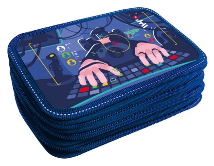 Пенал 3 отд. (195*115*55) молния, лам.картон "Игромания""