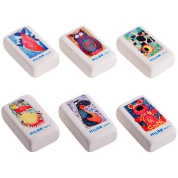 Ластик MILAN "424-А", звери, малый, синтетический каучук