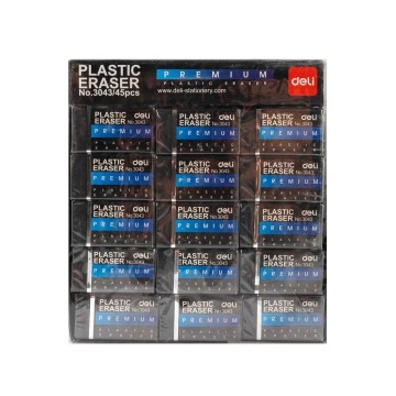 Ластик Deli. Premium 40*22*12 мм, черный