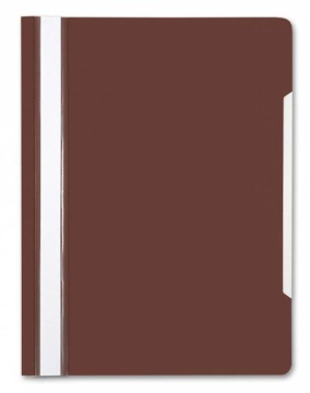 Скоросшив. пласт. прозр. верх.  коричневый, 0.12/0.16