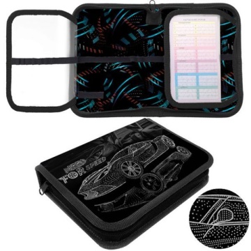 Пенал 1 отд. с 2-мя откид.пл. (200*140*40) молния, ткань, фольга "Жажда скорости"