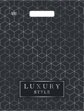 Пакет 40*31см (30мк) с вырубной ручкой "Стиль лакшери" ПВД