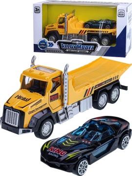 Машинка инерционная 20см "Автовоз" +1 машинка, свет, звук