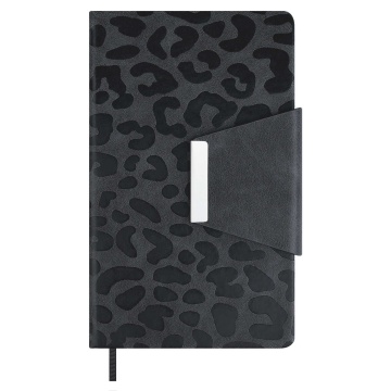 Ежедневник недат. А5 160л. кожзам, тв.пер. "Винченцо серый" клапан, ляссе