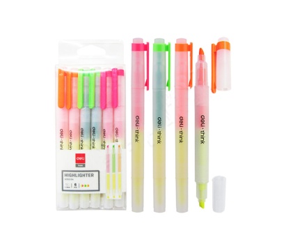 Набор текстовыделителей "Deli Delight" 6 цв., 1-3мм, двусторонние.