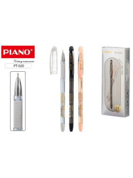Ручка шариковая. На масляной основе. "PIANO". Цветн.тонир.корпус ассорти, игольч.наконечник, 0,5 мм. Синяя