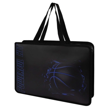 Папка А4 (340*250*95) с ручками, молния, пластик "Баскетбольный мяч"