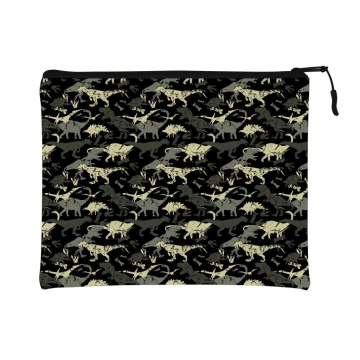 Папка д/тетрад. А5 (260*200) 1отд. молния сверху, силикон "Динозавры. Паттерн"