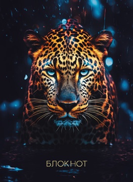 Блокнот А6  80л гребень "Дикая кошка"