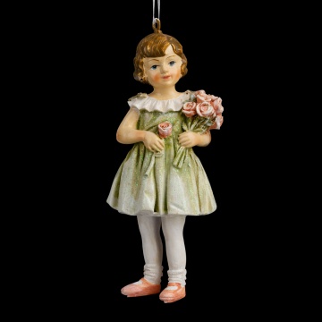 Украшение ErichKrause Decor Малышка с цветами 11см