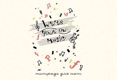 Тетрадь для нот А5 16л., гориз., скоба "Ноты"