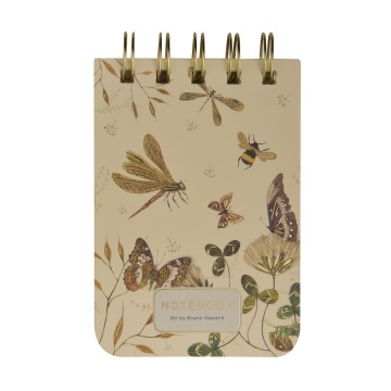 Блокнот А7 100л. гребень "Cute journal. Fauna. Бабочки. Стрекозы" лин., софт-тач, фольга