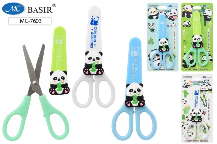 Ножницы детские Basir 13,5см "Панда" в пластик.чехле