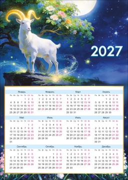 Календарь листовой 295*210мм на 2027г. Символ года