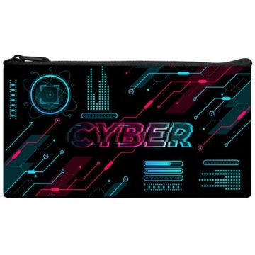 Пенал-косметичка (205*108) молния, ткань "Кибер неон"