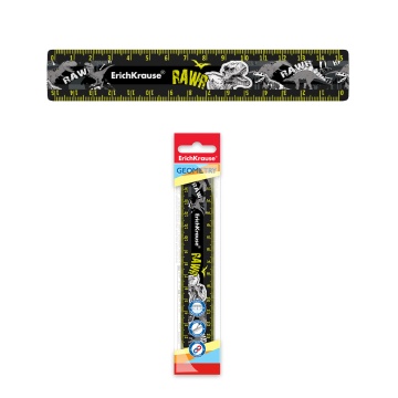 Линейка пластиковая ErichKrause Dinosaur Park, 15см, во флоупаке