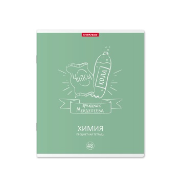 Тетрадь общая ученическая с пластиковой обложкой на скобе ErichKrause Simple Link, ХИМИЯ, 48 листов,