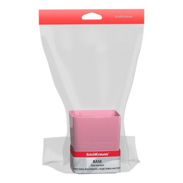 Подставка настольная пластиковая ErichKrause Карамель, розовая
