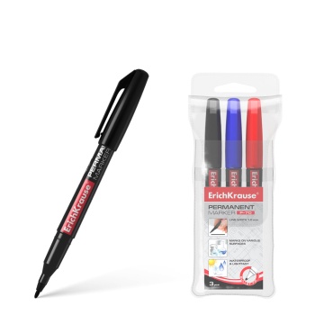 Набор маркеров перманентных 1мм, 3цв., P-70