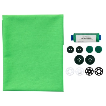 Набор для шитья "Школьный" 10 предметов, зеленый