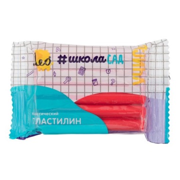 Пластилин классический  50 гр "Учись" красный
