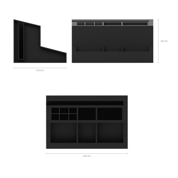 Подставка настольная пластиковая ErichKrause Leader, Classic, черный