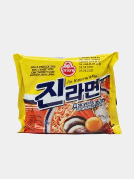 Лапша быстрого приготовления "Джин Рамен" (неострый вкус) 120гр./пачка
