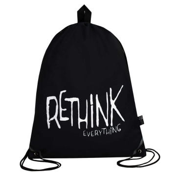 Мешок для обуви 1 отд, 360*480 светоотр. "Переосмысли!" петля