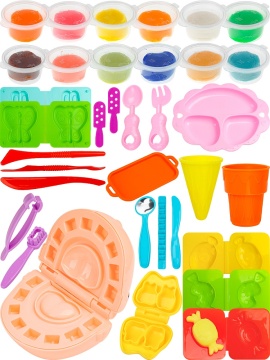 Набор для лепки легк. пластилином 12цв. "Стоматолог" 29 предметов